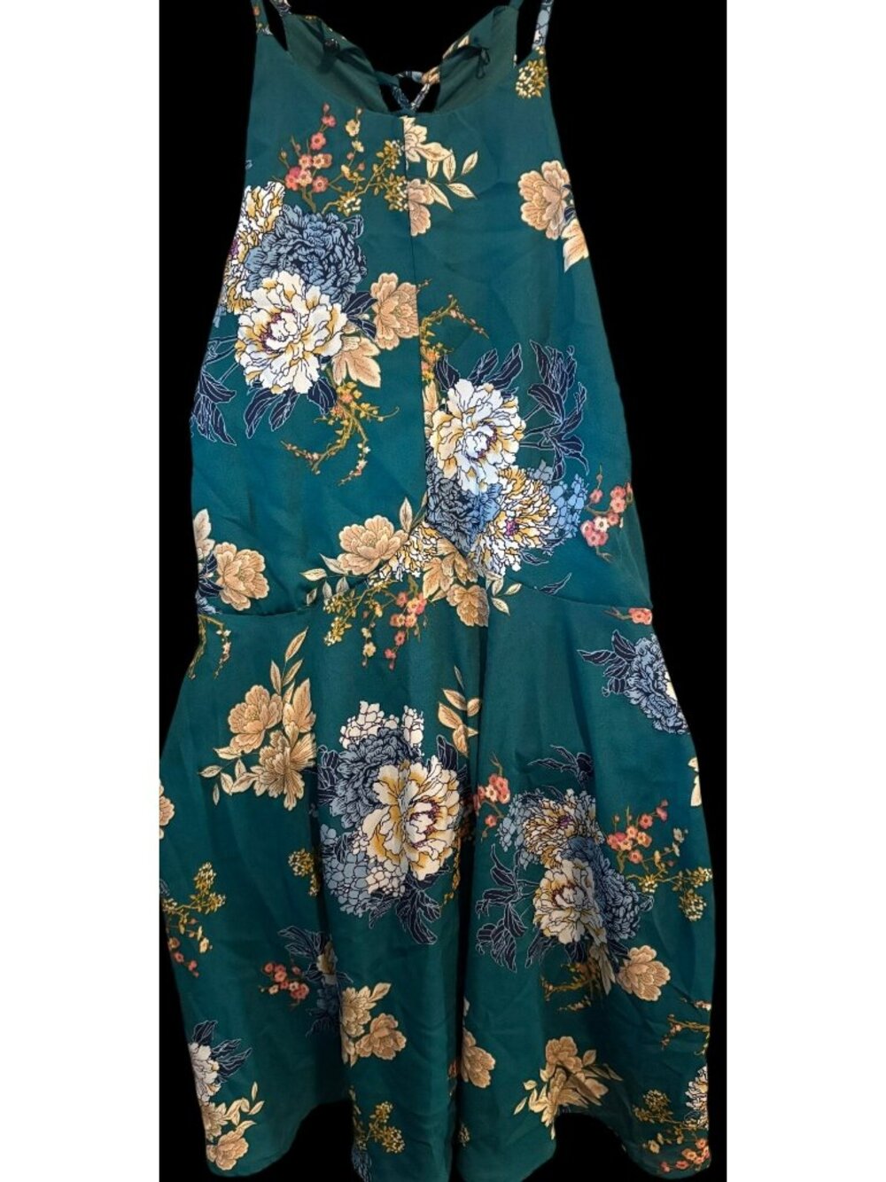 Bailey Blue Green Floral Sleeveless Dress XL